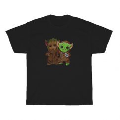 Baby Groot And Baby Yoda Hello Christmas T-Shirt