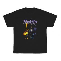 Purple Rain Black Mens T-Shirt