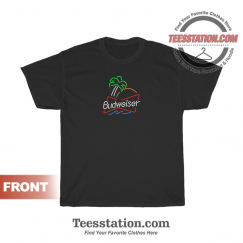 Budweiser Neon Sign Design T-Shirt