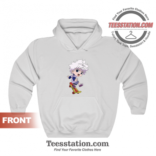 Chibi Killua Zoldyck Skateboarding Hoodie