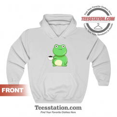 Frog With Cup Of Coffee Hoodie