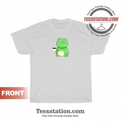 Frog With Cup Of Coffee T-Shirt