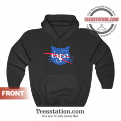 Nasa Cat Logo Parody Hoodie