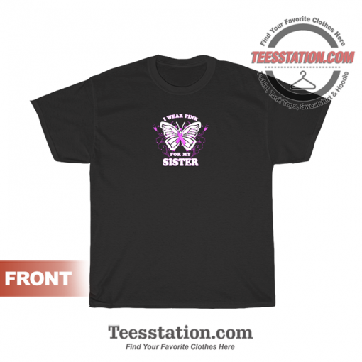 Breast Cancer Awareness Pink Butterfly Ribbon T-Shirt