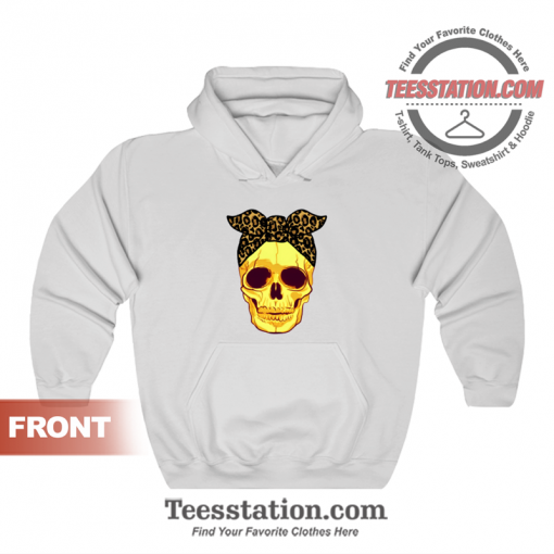 Skull With Bandana Hoodie Unisex