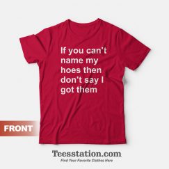 If You Can't Name My Hoes T-Shirt