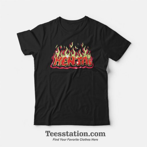 Hentai Graffiti Flames Anime Funny T-Shirt