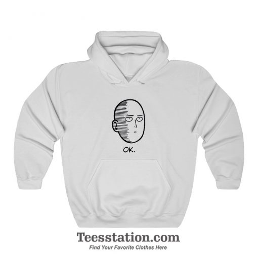 One Punch Man Saitama Ok Face Hoodie