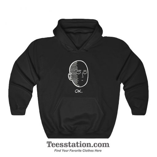 One Punch Man Saitama Ok Face Hoodie