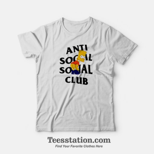 Anti Social Social Club x Bart Mooning Parody T-Shirt