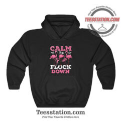 Flamingo Calm The Flock Down Hoodie