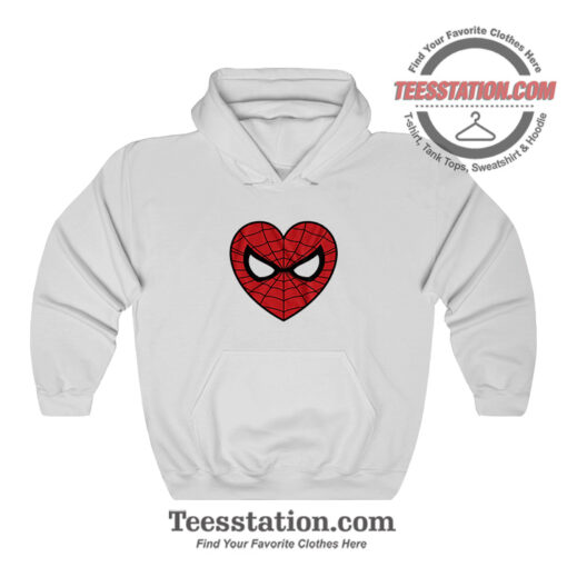 Marvel Spiderman Mask Love Sign Hoodie