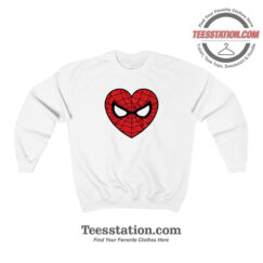 Marvel Spiderman Mask Love Sign Sweatshirt