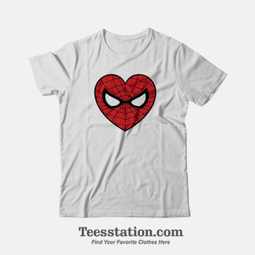 Marvel Spiderman Mask Love Sign T-Shirt