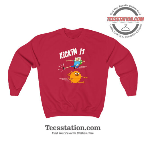 Adventure Time Kickin It Funny Sweatshirt