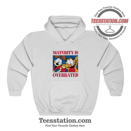 Garfield And Odie Maturity Is Overrated Funny Hoodie