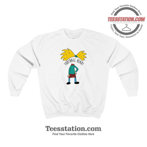 Hey Arnold Football Head Funny Sweatshirt