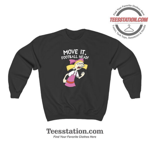 Hey Arnold Helga Move It Football Head Funny Sweatshirt