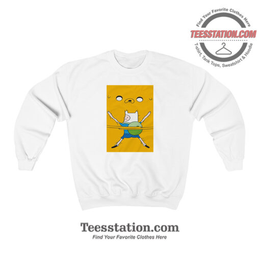 Adventure Time Finn Hug Juke The Dog Sweatshirt