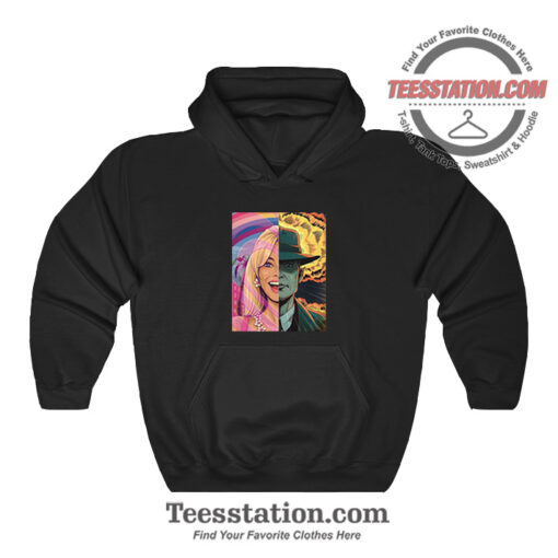 Barbie And Oppenheimer The Battle Parody Hoodie