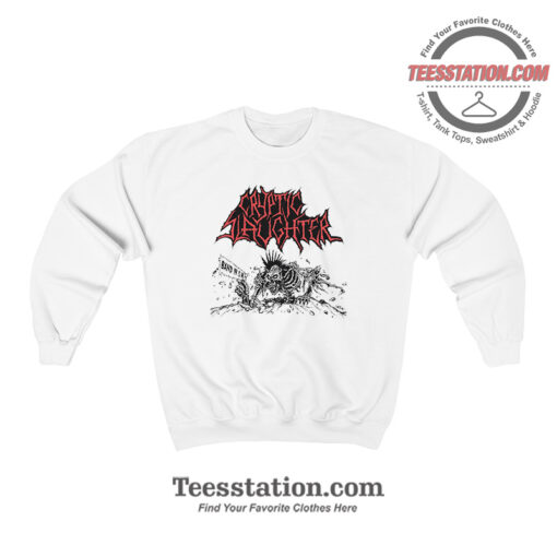 Cryptic Slaughter Band In S.M Vintage Sweatshirt