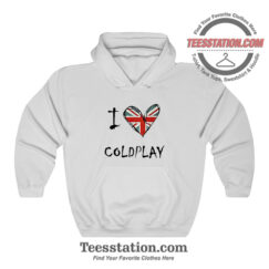 I Love Coldplay Unite Kingdom Flag Parody Hoodie