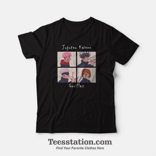 Jujutsu Kaisen X Gorillaz Main Characters Parody T-Shirt