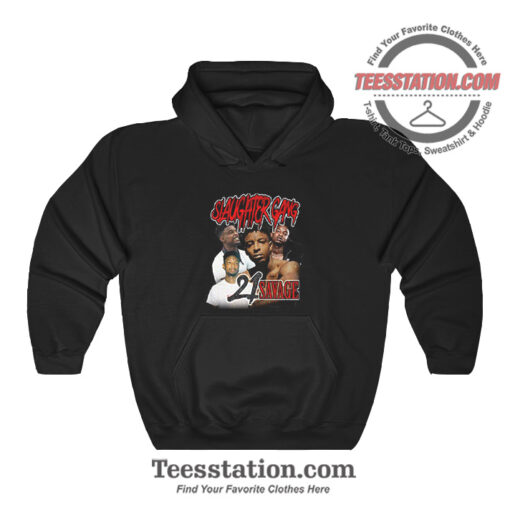 Slaughter Gang 21 Savage Vintage Hoodie