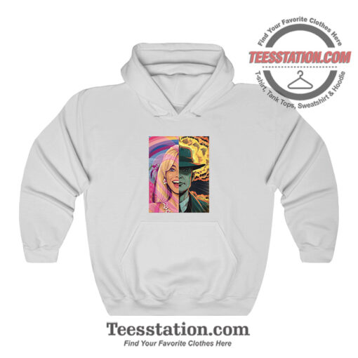 Barbie And Oppenheimer The Battle Parody Hoodie